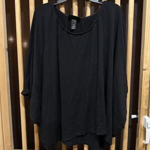 Lane Bryant Shirt Womens 18/20 Black Batwing Dolman Tee Plus Size Top